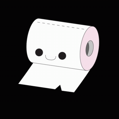 Toilet Paper Roll With Face GIF