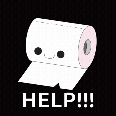 Toilet Paper Smiling Saying Help GIF