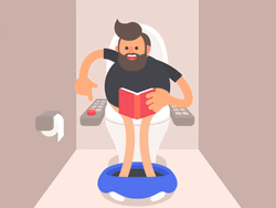 Toilet Rocket Moving Cartoon GIF
