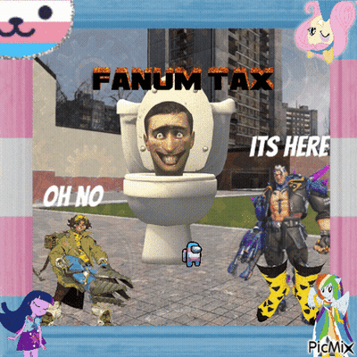 Toilet With Man's Head And Fanum Tax GIF