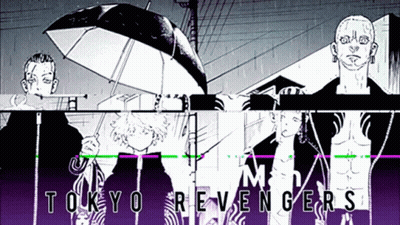 Tokyo Revengers Man Holding Umbrella In Rain GIF