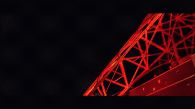 Tokyo Tower Lit Red Blue White Lights Night GIF