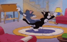 Tom And Butch Frantically Search For Jerry GIF