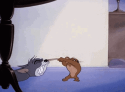 Tom And Jerry Body Slam GIF