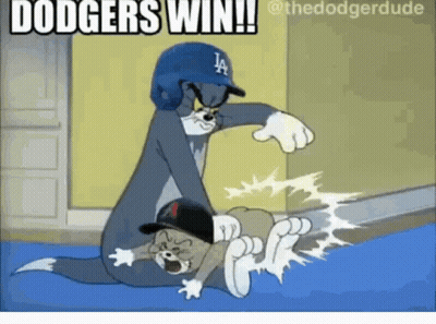 Tom And Jerry Dodgers Win GIF