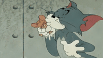 Tom And Jerry Fighting With Rat GIF