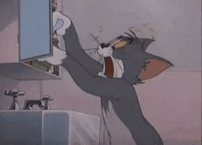 Tom And Jerry In Bathroom Holding Soap GIF