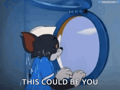 Tom And Jerry Looking Out Window GIF