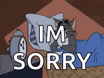 Tom And Jerry Lying In Bed Sorry GIF