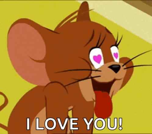 Tom And Jerry's Jerry Smiling I Love You GIF