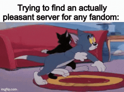 Tom And Jerry Trying To Find A Pleasant Server For A Fandom GIF