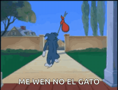 Tom And Jerry Walking Down Sidewalk Me Wen No El Gato GIF