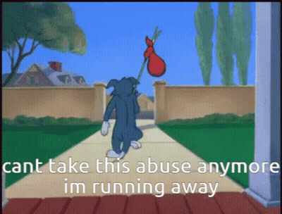Tom And Jerry Walking With Red Bag GIF