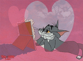 Tom Cat Looking At Picture GIF