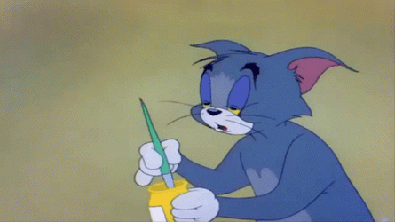 Tom Cat Painting Circles On Eyelids GIF