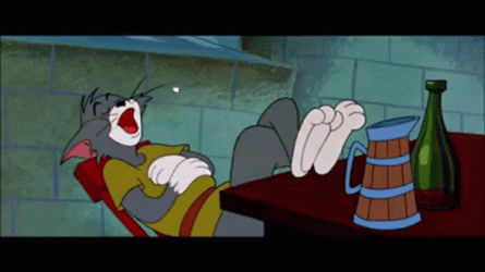 Tom Cat Sleeping On Chair GIF
