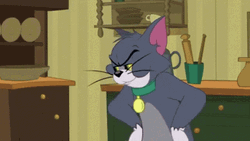Tom Cat Wearing Collar To Tease GIF