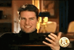 Tom Cruise Cracking Up Interview GIF