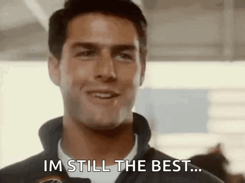 Tom Cruise Is Smiling And Saying `` I 'M Still The Best ... '' . GIF
