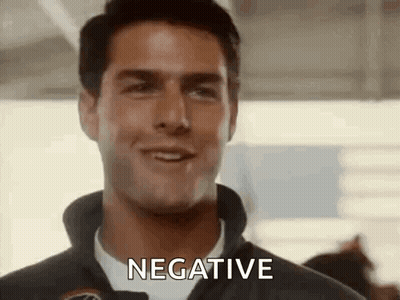 Tom Cruise Smiling Saying Negative GIF