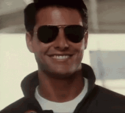 Tom Cruise Top Gun Glasses GIF
