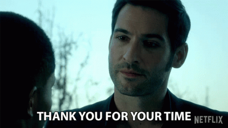 Tom Ellis Thank You For Your Time GIF