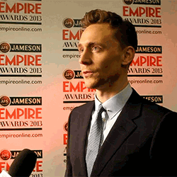 Tom Hiddleston Being Interviewed GIF