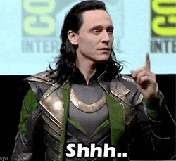 Tom Hiddleston Loki Comic Con Silence GIF