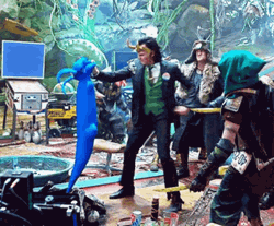 Tom Hiddleston Punch Alligator Loki Props Behind The Scenes