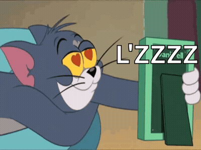 Tom Holding Picture Frame With L'zzzz GIF