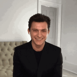 Tom Holland Laughter Interview GIF