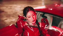 Tomboy Gidle Miyeon Red Car GIF