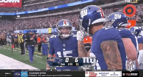 Tommy Devito Celebratory Move With Isaiah Hodgins GIF
