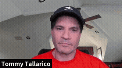 Tommy Tallarico in Red Shirt and Black Hat