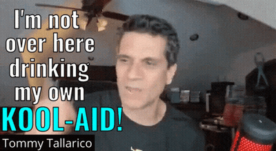 Tommy Tallarico Says That He Is Not Over Here Drinking His Own Kool Aid GIF