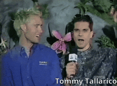 Tommy Tallarico Talking Into Microphone With Man GIF