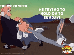 Tomorrow Is Monday Bugs Bunny Dragged GIF