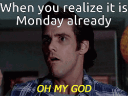 Tomorrow Is Monday Jim Carrey Panicking GIF