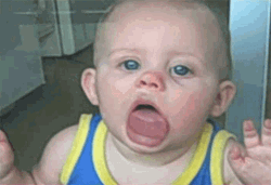 Tongue Lick Glass Baby GIF