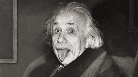 Tongue Out Albert Einstein GIF