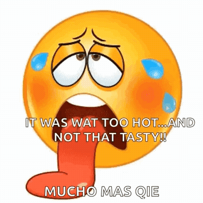 Tongue Out Smiley Saying It Was Too Hot GIF