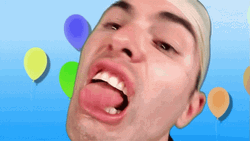 Tongue Out Teasing Playful Steve Terreberry Ballons GIF