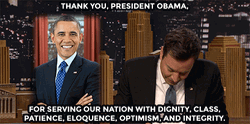 Tonight Show Starring Jimmy Fallon Taking Notes On President Obama GIF
