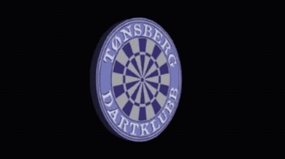 Tonsberg Dartklubb Logo With Dart Board GIF
