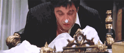 Tony Montana Whip Cream On Nose GIF