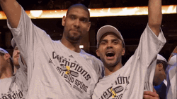 Tony Parker Tim Duncan Spurs Champion GIF