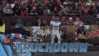 Tony Poll Jr Football Player Touchdown Banner GIF