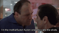 Tony Soprano Calls The Shots GIF