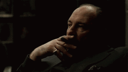 Tony Soprano Smoking Cigarette GIF