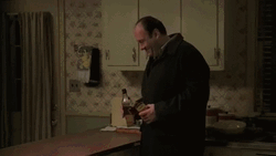 Tony Sopranos Drinking And Laughing GIF